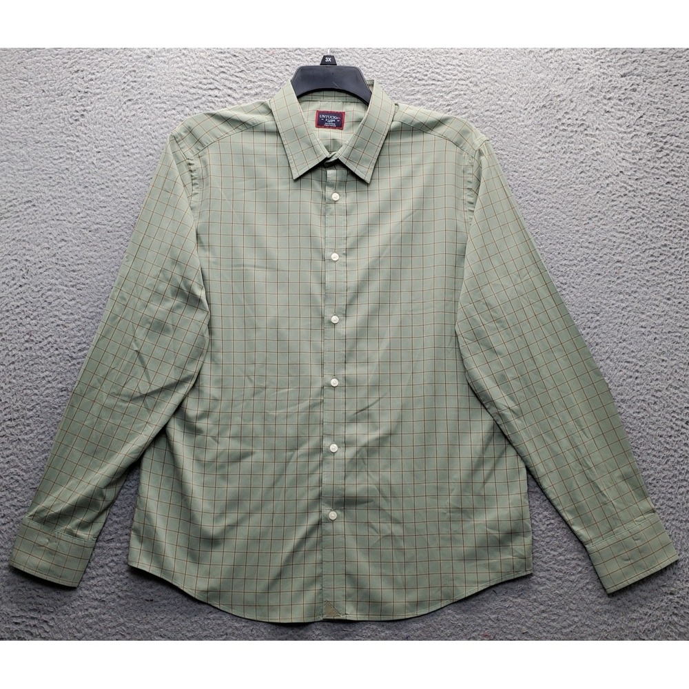 UNTUCKit Shirt Mens XL Multicolor Plaid Long Sleeve Slim Fit Collared Button-Up